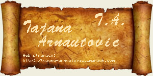 Tajana Arnautović vizit kartica